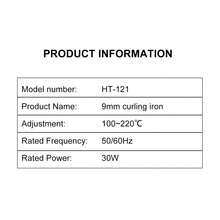 Hatteker 1pc 9MM Curling Iron, Rotating Hair Curler For Women, Digital Display Temperature Control, Wool & Noodle Curl Styling Wand - View 4