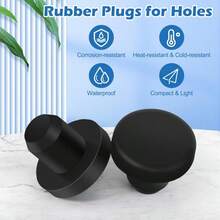 90pcs Rubber Hole Plugs, T-Shaped Silicone Rubber Stoppers 4mm/5.5mm/6mm/6.5mm/7.5mm/8mm/8.5mm/9.5mm/10.5mm, 10pcs/Size, For Sealing Furniture, Pipes, Electronic Devices, Small Gaps, Test Tubes And Glass Bottles - 90 Pcs/set - View 2