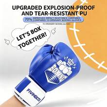 FIVING Kids Boxing Gloves & Punch Mitts 4oz 6oz, Youth Sparring Kickboxing Training Set For Boys Girls, Children Boxing Equipment Birthday Gift For Home Gym Practice - Multicolor - View 5