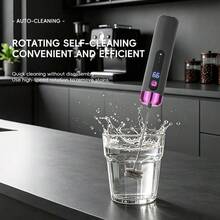 1pc Handheld Mini Electric Milk Frother, Stainless Steel USB Rechargeable, 3 Speed Settings, Portable Coffee Cappuccino Cream Mixer, Kitchen Accessory Egg Beater, Egg White Frother, Battery Capacity: 300mAh - Multicolor - View 7