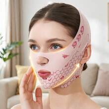 1pc Reusable V-Shaped Chin Lifting Mask, Adjustable Elastic Strap, Facial Contour Care Tool, Double Chin Jawline Lifting Trainer, Comfortable Fit Design, Suitable For Daily Beauty Care And Home Facial Use - Multicolor - View 4