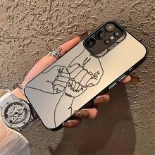 Three-In-One Phone Case Suitable For Galaxy S25, S24, S23, S22, S21, S20 FE Ultra Plus 4G/5G Anti-Drop Matte Back Cover - 透黑 - 查看 6