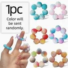 1/5/10/Piezas Anillos Sensoriales con Cuentas Espinosas, Colores Aleatorios - Diseñados para Alivio del Estrés, Anillos Ajustables para Dedos, Degradado Multicolor. Adecuado para Adultos, Masajeador de Dedos. Diferentes Anillos de Alivio del Estrés con Cuentas Espinosas Táctiles, Colores Aleatorios - Multicolor - Ver 2