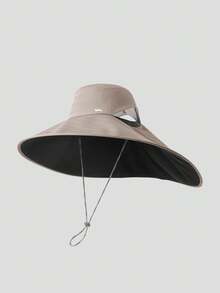 Beneunder Women's Wide Brim PVC Coated Umbrella Sun Hat BM015 - Grey - View 7