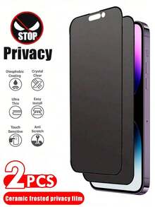 BOLLYMORE 2pcs Matte Privacy Screen Protector, Compatible With IPhone [Ceramic Matte, Compatible With IPhone 17 Pro Max/17/17 Pro/16/16 Plus/16 Pro/16 Pro Max/15/15 Pro/15 Plus/15 Pro Max/14/13/12/11. Birthday Gift, Suitable For Family And Friends Privacy Screen Protector. - 2pcs - View 24