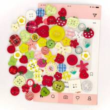 11/22/33/44/55/66/77/88Pcs Mixed Shape Resin Sewing Buttons In Box, Fruit And Heart Shaped Sewing Buttons, Star Butterfly Flower Mixed Shapes, Suitable For Sweater Cardigan Handmade Decoration - Multicolor - View 7