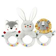 Baby Rattle Grab Rings, Lion, Fox, Rabbit Designs - Multicolor - View 3