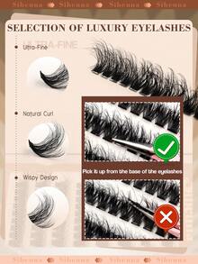 160 Pcs D Curl Russian Volume Lashes,80D 0.05mm Soft Wispy Fluffy Natural Lashes,For Beginners Easy To Use Salon-Quality Long-Lasting False Eyelash Extensions - D - 查看 6
