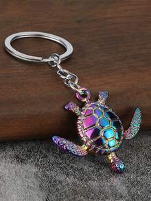 1pc Turtle Keychain Fashion Zinc Alloy Turtle Pendant, Suitable For Backpack, Handbag_Gift - Multicolor - View 2