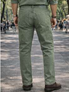 World JSM Silver Men Jeans - Olive Green - View 2
