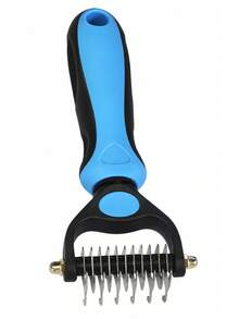 Pet Grooming Comb, Stainless Steel Undercoat Rake And Detangling Comb, Suitable For Cats And Dogs, Ergonomic Deshedding Tool, Removes Loose Hair, Mats And Knots, Summer Hair Care Essential - Multicolor - View 11