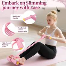 Pita Resistensi Pedal yang Ditingkatkan (Dengan Pegangan) + Set Pita Resistensi 8 Angka, Pita Latihan Peregangan Multifungsi, Cocok Untuk Yoga, Latihan di Rumah, dan Lainnya - A - View 2