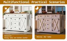 White Sideboard Multifunctional Server With Storage Space In Wood For Dining Room And Living Room - 白色 - 查看 3