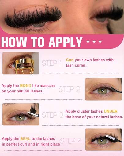 Kiromiro Volume Lash Clusters Pre-Mapped Eyelash Clusters 10-20Mm | Thick Clust…