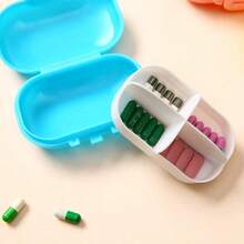 1pc/Pcs Macaron Pill Box, Plastic Pill Box, Portable Mini, 4-Compartment Storage Box, Pill Box, Portable Medicine Box, Plastic Storage Pill Box For Travel - View 7