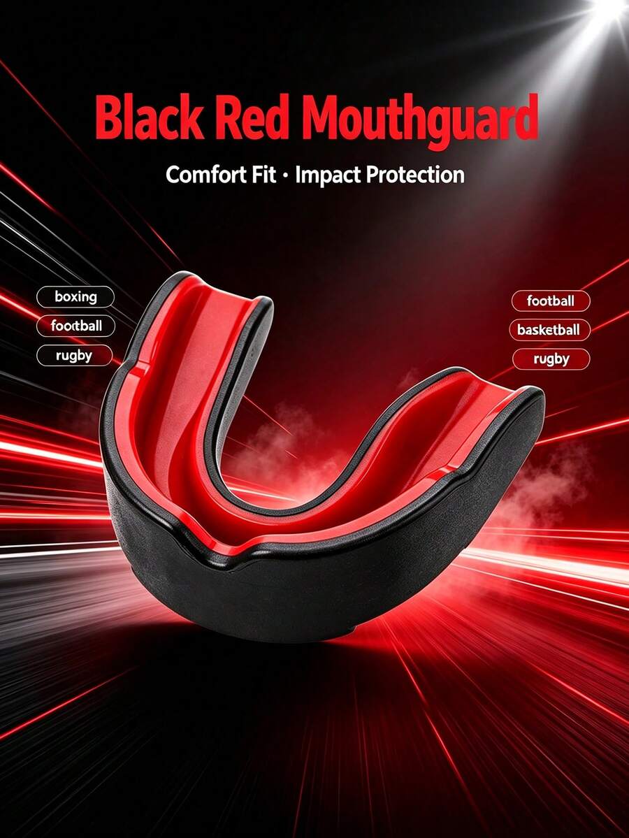 Sports Mouth Guard Set, 4 Colors, Professional Dental Protection, Suitable For Boxing, Muay Thai, MMA, Wrestling, Hockey And Other Contact Sports, Fit For Adults And Teenagers - Multicolor - View 1