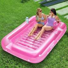 Inflatable Tanning Bath Tub Lounger, Adult Pool Floating Board For Outdoor Pool Sunbathing - B - View 16