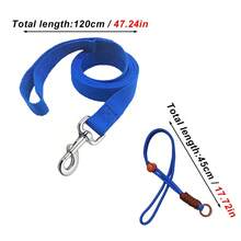 1 Set Adjustable Small Pet Harness And Leash Set, Woven Collar With Wide Woven Tracking Leash, Pet Outdoor Travel Leash Set, Anti-Slip Walking Restraint Set, Suitable For Ferrets, Rabbits, Guinea Pigs And Other Small Pets Outdoor Grass Activities - Multicolor - View 3