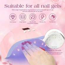 7 In 1 Manicure Set Including UV Nail Lamp, Nail File, Cuticle Fork, Cuticle Nipper, Finger Separator - Professional For Beginners, Professional Nail Lamp For Salon And Home DIY Use, Essential Nail Tools Compatible With All Gel Nail Polishes - Set2 - View 2
