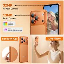 Blackview WAVE 7C 解鎖智慧型手機，Android 16，5000mAh 電池，13MP+32MP 側邊快捷鍵，八核心 (4+8 擴展) GB+64GB/128GB/1TB SD 儲存，6.56" HD+ 螢幕，雙 SIM 4G，不含充電器 - 黑色 - 查看 4