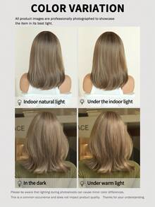 Ombre Brown Short Curly Bob Wig For Women 12 Inch Layered Wig With Curtain Bangs Natural Synthetic Heat-Resistant Fiber Fluffy Wig For Daily Party Wear Use - Multicolor - View 8