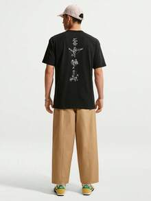 Nike Men's AS M NSW GFX TEE Short Sleeve T-Shirt Knit Collarless Short TIW1194-010 - Black - View 5