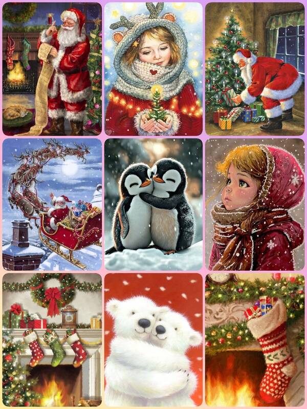 Christmas Holiday Series 40*50cm Artistic Personalized DIY Frameless Number Painting Set, Art Oil Painting Kit, For Bedroom Decoration And Art Wall Decor, Simple And Fun Painting Method, No Painting Foundation Required, Fulfill Your Painter Dream, Immerse Yourself In The World Of Colors, Every Stroke Is Self-Expression, Add Romance To Life, Best Gift For Family And Friends