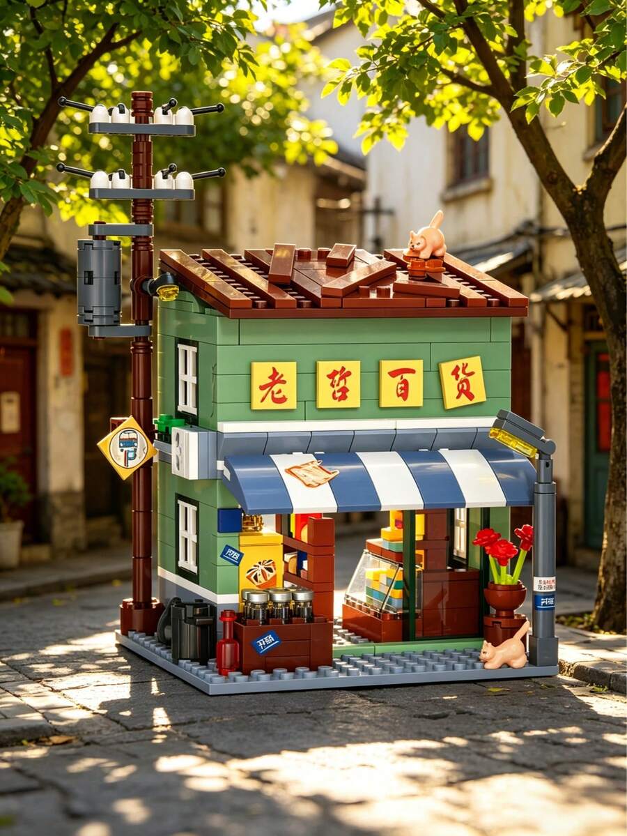 18+ Adult Exclusive Luxury Beach Hotel/Pier Adult Building Blocks, Puzzle Theme Modular Architecture Miniature Toy, Stress Relief Relaxation Game, Suitable For Birthday Scene Decoration And Atmosphere Arrangement - Multicolor - View 1