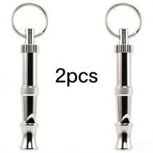 1/2PCS Dog Training Whistles, Adjustable Tone Pet Training Tool For Puppies And Dogs, Portable Obedience Training Whistle For Outdoor Recall Practice, Interactive Dog Training Accessories - Silver - View 5