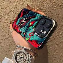 Phone Case - Individual Doodle Phone Case Suitable For Iphone 16 15 14 13 12 11 Pro Max X XR XSMAX 8 7 Plus Anti-Drop Matte Back Cover - 透黑 - 查看 4