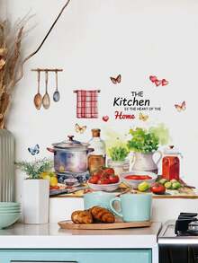Pastoral Watercolor Jam Kitchen Wall Stickers, Waterproof And Oil-Proof, Removable Self-Adhesive Paper, DIY Cozy Kitchen Wall Decor - Wall Stickers - View 10