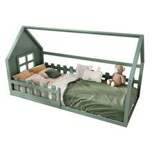 Bed Frame Kids House - 90x200cm - 綠色 - 查看 5