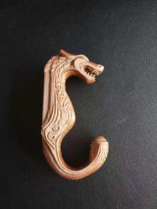 1 pieza Gancho de pared con cabeza de dragón vikingo, Perchero decorado con patrón de dragón vikingo, Perchero de pared montado en plástico, Adecuado para pasillo, dormitorio, almacenamiento de baño, toallero, accesorios de baño, esencial para vacaciones, decoración del hogar, gancho - Multicolor - Ver 9