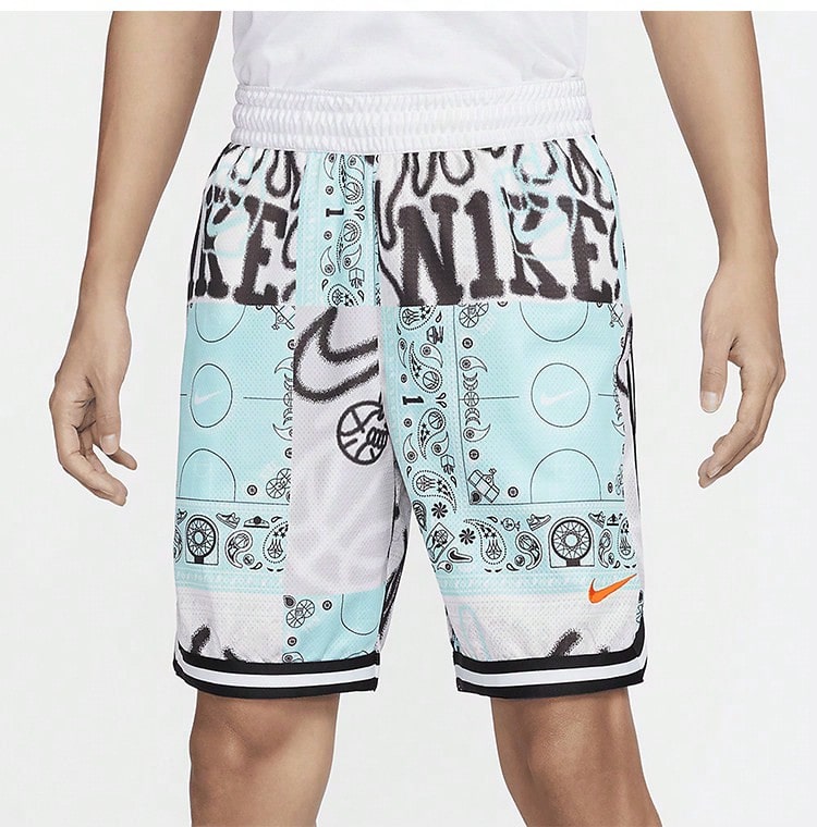 Nike DNA Dri-FIT New Men's Printed Casual Sports Basketball Knit Lightweight Comfortable Shorts HF6151-418 - Multicolor - View 1