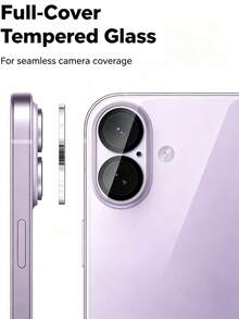 2片裝相機鏡頭玻璃保護膜 [多層保護] 相容 iPhone 17 Pro Max/17 Pro/17 Air/17、16 Pro Max/16 Pro/16 Plus/16、15 Pro Max/15 Pro/15 Plus/15、14 Pro Max/14 Pro/14 Plus/14、13 Pro Max/13 Pro/13/13 Mini、12 Pro Max/12 Pro/12/12 Mini、11 Pro Max/11 Pro/11 系列，相機鏡頭保護蓋，鋼化玻璃，夜間拍攝防眩光，3D 立體，相機保護 - 無色 - 查看 3