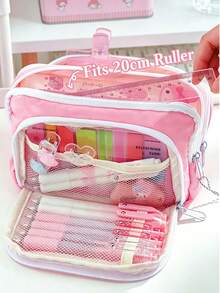 Back To School Stationery School Work High Capacity Pencil Case - Portable Stationery Box, Perfect As A Gift, Back To School Item, First Day Of School - Multicolor - View 4