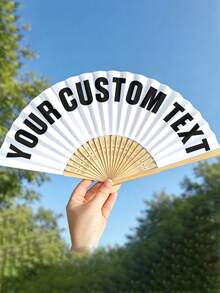 Custom Name Logo Wedding Fan, Classic DIY Fan, High-Quality Decorative Customization, Gift For Her, Boyfriend, Girlfriend, Dad, Family, Mom, Friends, Pets - Multicolor - View 6