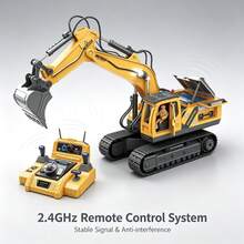 Remote Control Excavator Toy With Lights And Sound Effects, Suitable For Construction Use, 15/11/9/6 Channel Remote Control Engineering Vehicle, Suitable For Children And Adults, Children's Gift, Birthday Gift, Christmas Gift - Multicolor - View 11