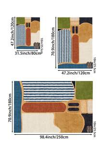 French Country Style Ditsy Floral Living Room Rug, Durable Edged, Stain-Resistant Soft, Suitable For Kitchen, Dining Room, Bedroom, Living Room, Office, Lobby, Hallway, Study, Non-Slip Door Mat, Faux Cashmere Holiday Decor Rug - Multicolor - View 4