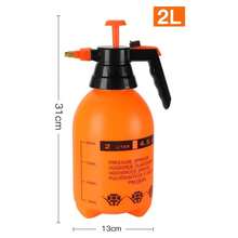 Pulverizador de alta presión para lavado de coches con bomba de limpieza automática de 1.5/2.0/3.0L, herramienta de riego para jardinería, botella pulverizadora a presión. - Naranja de 3 litros - Ver 3