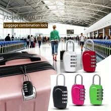 Popular 4-Digit Password Padlock 6-Color Gym Locker Anti-Theft Combination Lock Luggage Travel Safety Lock Zinc Alloy Hardware - A - View 1
