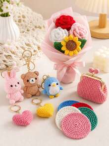 58pcs/130pcs Crochet Knitting Set, DIY Crochet Knitting Beginner Tool Kit, Includes Portable Storage Bag, Crochet Tools And Yarn - Suitable For Beginners, Can Crochet Pet Clothes, Socks, Gloves, Scarves, Hats, Flowers, Bags, Pockets, Gifts, Decorative Accessories (Random Color Yarn And Crochet Hooks) - Multicolor - View 7
