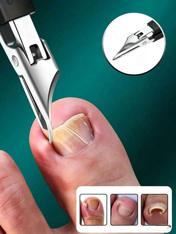 This Thick Nail Clipper Features Sharp Angled Blades And Ergonomic Handle, Suitable For Elderly Use, Prevents Nail Jamming, Durable And Precise, Essential Foot Care Tool