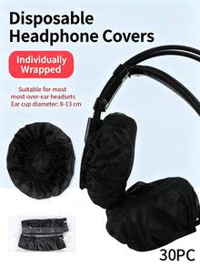 10pcs,30PCS Disposable Earphone Covers,Non-Woven Fabric Headphone Covers For Internet Cafe,Gaming Hotel,Aviation Headset,Dust-Proof,Sweat-Proof,Effectively Reduce Earphone Wear - A - View 17