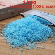 1 Bag 1000pcs Dopamine Colorful Rubber Bands Hair Ties, Non-Damaging Hair Accessories, Multi-Purpose Hair Bands, Transparent Mini Elastic Hair Ties, Small Ponytail Rubber Bands, Gift - Multicolor - View 27