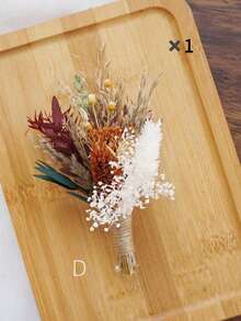1/2/6/12/20pcs Boho Mini Artificial Flower Bouquet Set, Small Vase Tabletop Floral Decor, Envelope Gift Box Ornaments - Multicolor - View 23