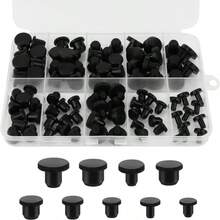 90pcs Rubber Hole Plugs, T-Shaped Silicone Rubber Stoppers 4mm/5.5mm/6mm/6.5mm/7.5mm/8mm/8.5mm/9.5mm/10.5mm, 10pcs/Size, For Sealing Furniture, Pipes, Electronic Devices, Small Gaps, Test Tubes And Glass Bottles - 90 Pcs/set - View 8