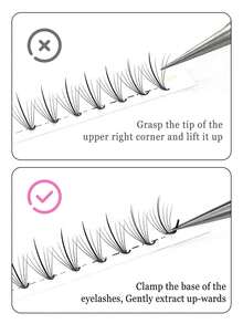 FOXYMEI 12 Rows Lightweight Pre-Made Eyelash Fans C/D Curl 7D Pointed Lash Extensions 8-15mm Anime Style Imported Material Pre-Made Voluminous Lashes Suitable For Beginners Salon-Grade High-Quality Lash Clusters - View 6