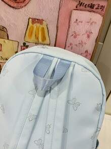 休閒女款星星亮片百搭韓版清新簡約學生後背包，可愛大容量背包 - 彩色 - 查看 8