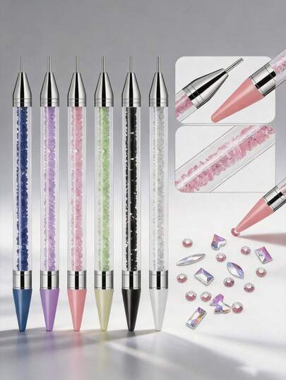 4pcs Diamond Painting Tool Set - Self-Adhesive Diamond Dotting Pen, Double-Headed Rhinestone Earring Picker, Wax Pen Glue Tip, Nail Art Dotting Pen; Suitable For 5D Handmade Diamond Painting, Cross Stitch, Nail Art Accessories, Crystal Bead Nail Art Decoration Tools (Optional 1pc / 4pcs), Gift For Sister, Gift For Younger Sister, Gift For Mother, Gift For Friend, Gift For Girlfriend